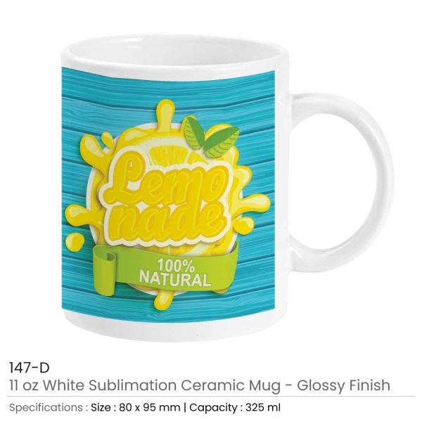 50 White Ceramic Mugs