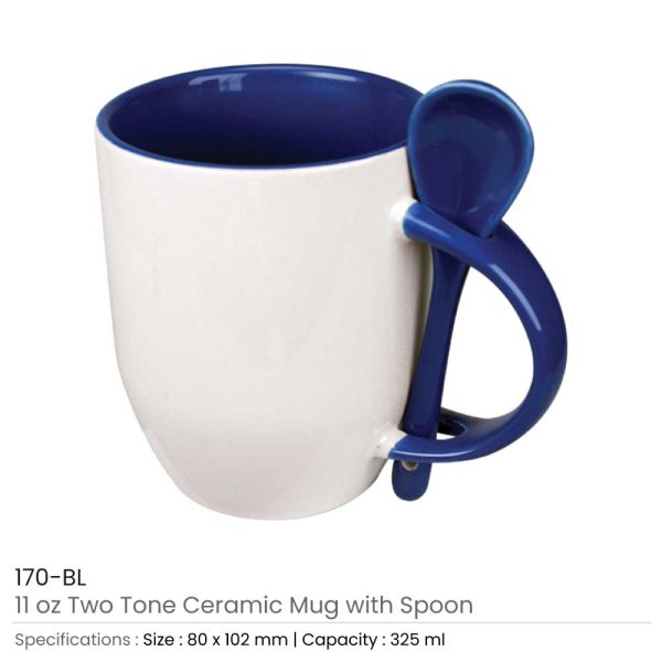 50 Ceramic Mugs with Spoon