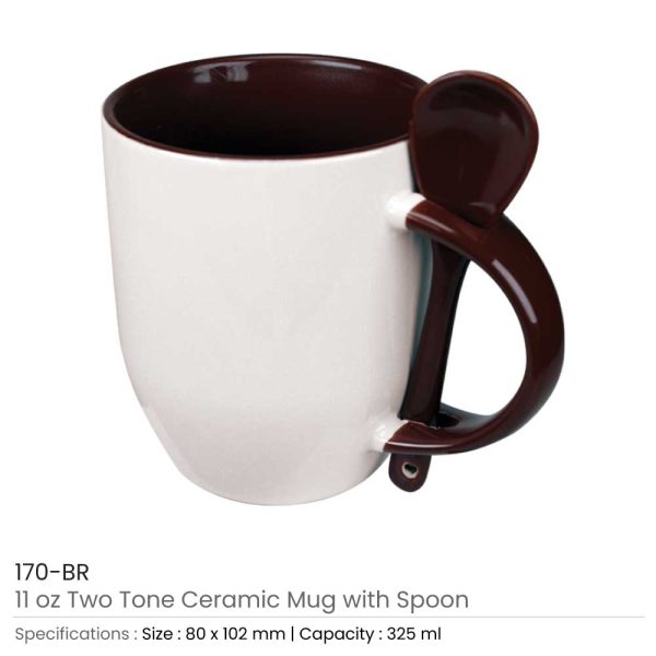 50 Ceramic Mugs with Spoon