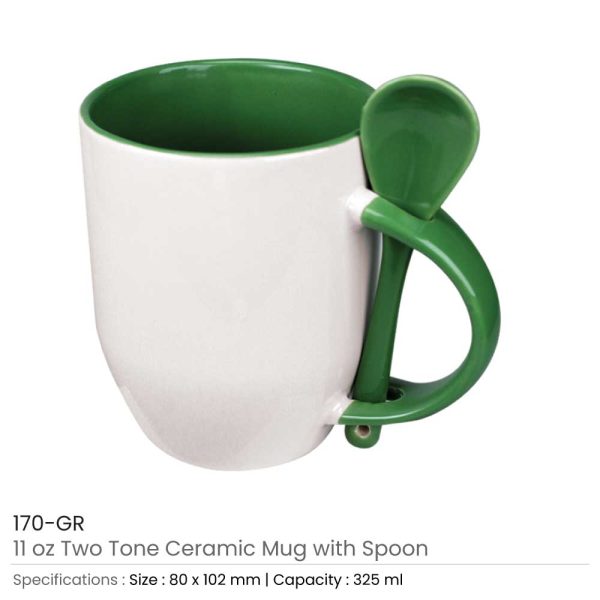 50 Ceramic Mugs with Spoon