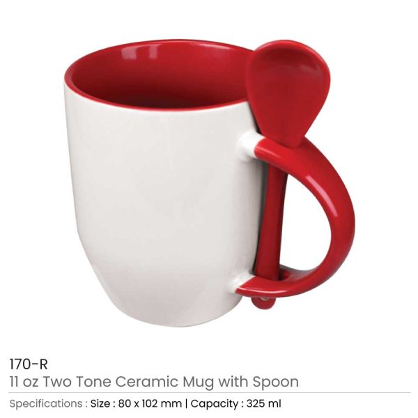 50 Ceramic Mugs with Spoon