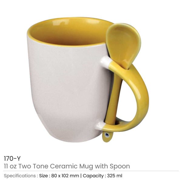 50 Ceramic Mugs with Spoon