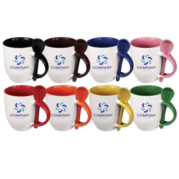 50 Ceramic Mugs with Spoon