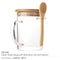 36 Clear Glass Mug with Bamboo Lid and Spoon
