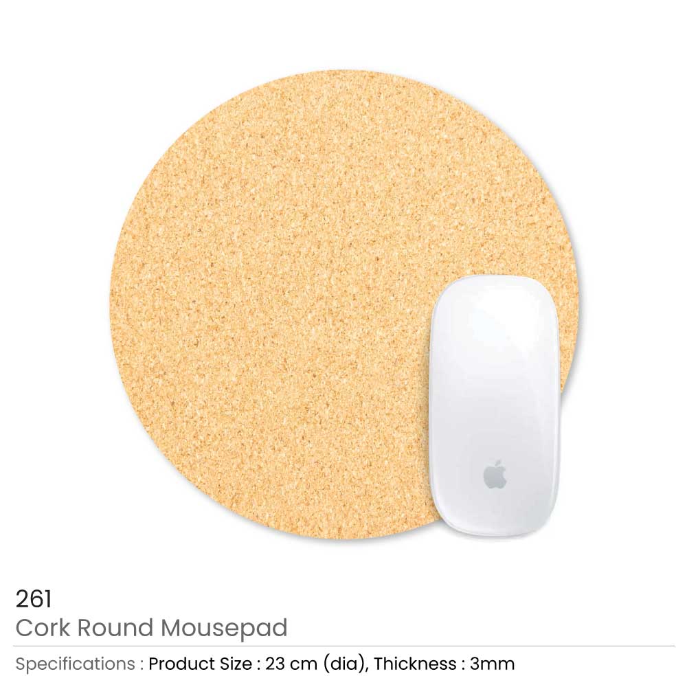 50 Cork Round Mouse Pads