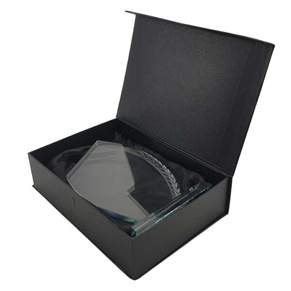 50 Crystal Awards with Engraved Leaf Design & Box