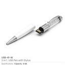 60 Crystal Pen USB with Stylus