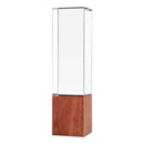 16 Cuboid Shaped Crystal Awards with Wooden Base