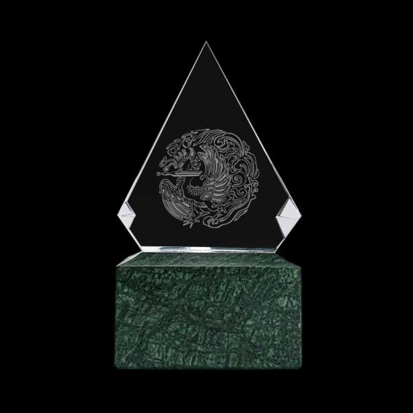 12 Diamond Shaped Crystal Awards