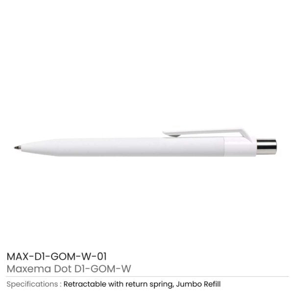 50 Dot Pens with White Clip