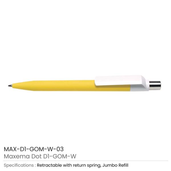 50 Dot Pens with White Clip