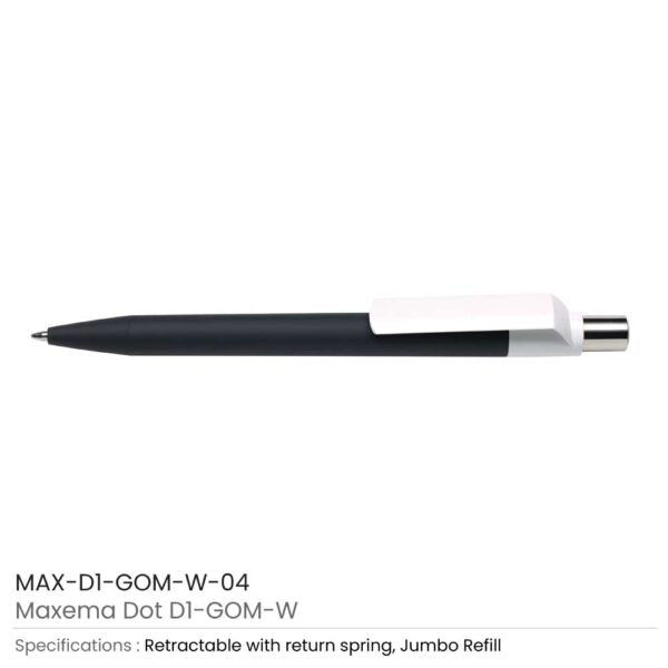 50 Dot Pens with White Clip