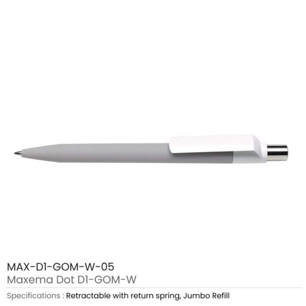 50 Dot Pens with White Clip