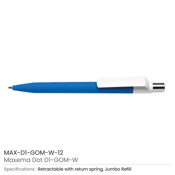 50 Dot Pens with White Clip