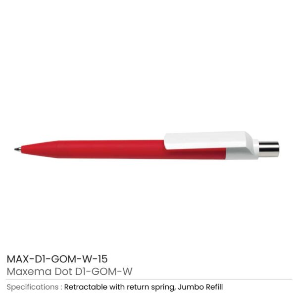 50 Dot Pens with White Clip