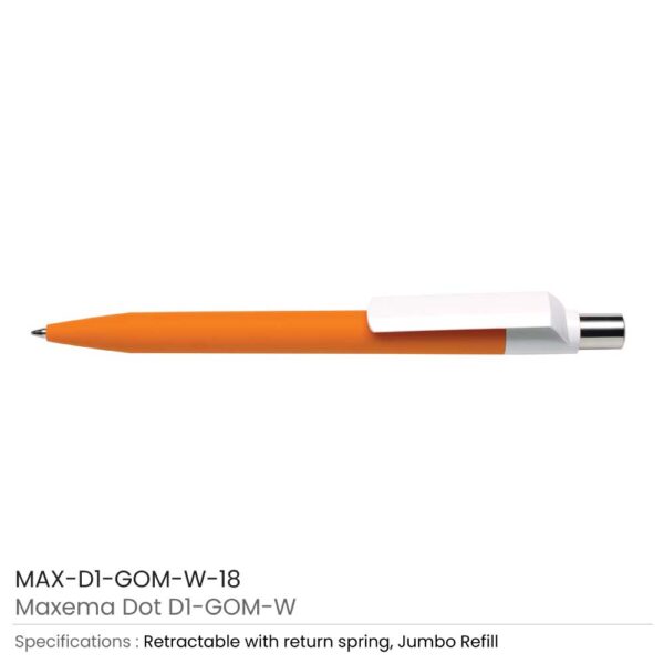 50 Dot Pens with White Clip