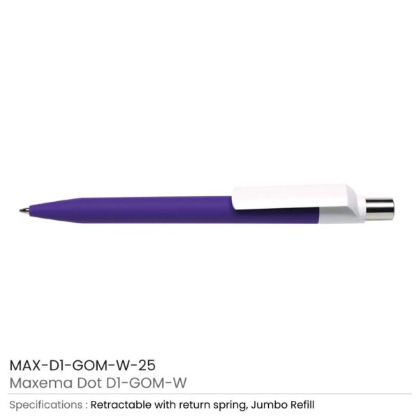 50 Dot Pens with White Clip