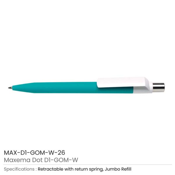 50 Dot Pens with White Clip