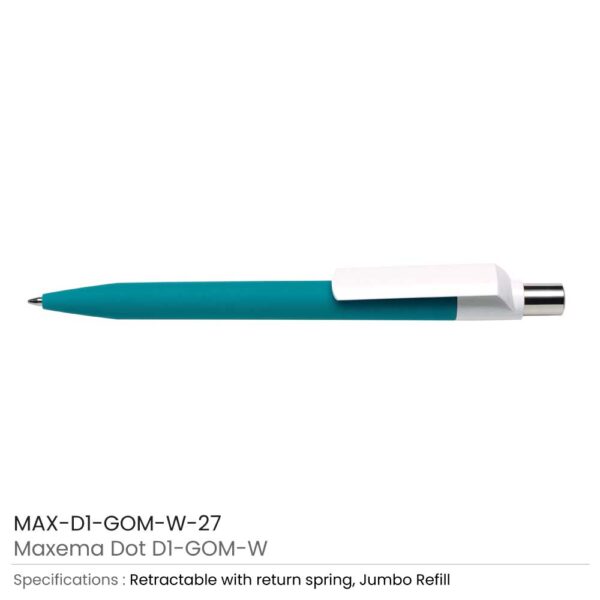 50 Dot Pens with White Clip