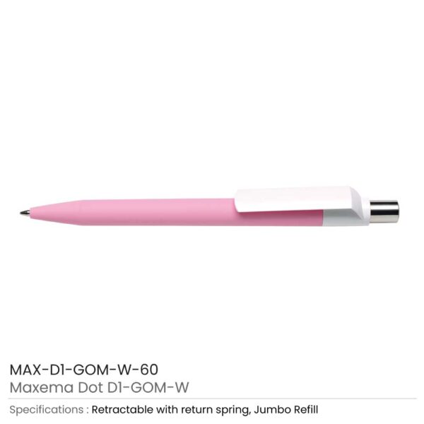 50 Dot Pens with White Clip