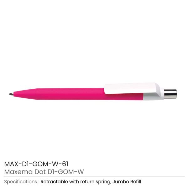 50 Dot Pens with White Clip