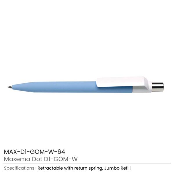 50 Dot Pens with White Clip