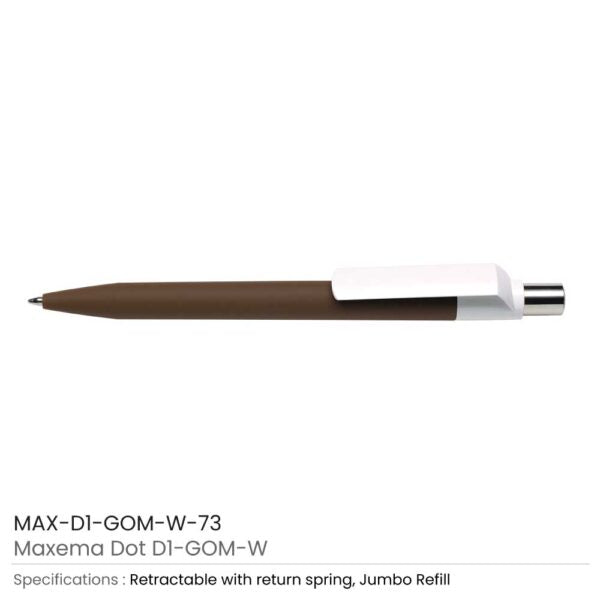 50 Dot Pens with White Clip