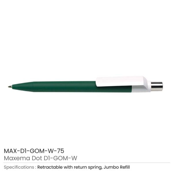 50 Dot Pens with White Clip