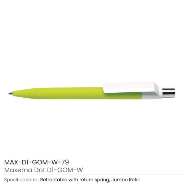 50 Dot Pens with White Clip