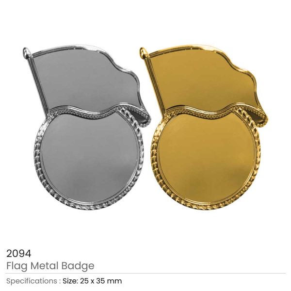 50 Flag Metal Badges