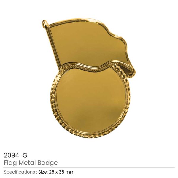 50 Flag Metal Badges