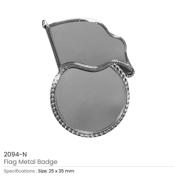 50 Flag Metal Badges