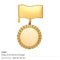 100 Flag and Medal Badges