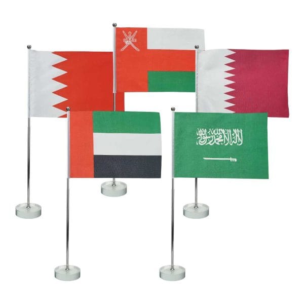 40 Flag with Metal Pole and Glass Base