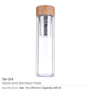 25 Glass and Bamboo Flask