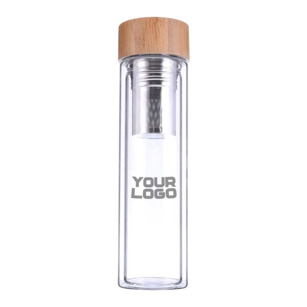 25 Glass and Bamboo Flask