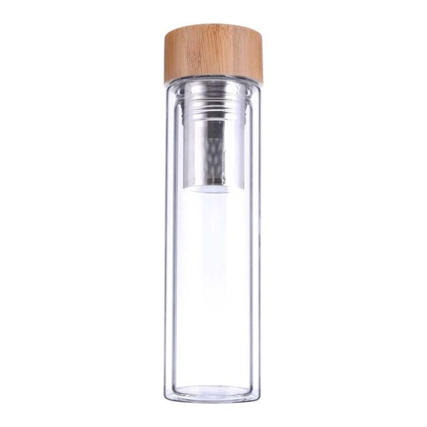 25 Glass and Bamboo Flask