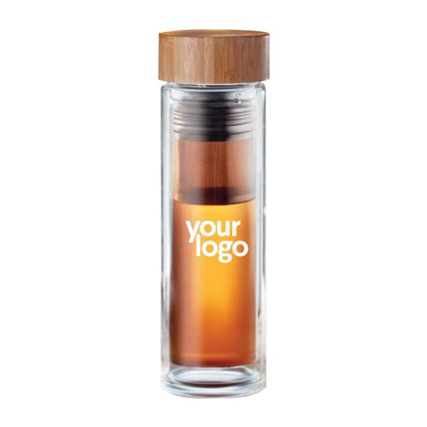 25 Glass and Bamboo Flask
