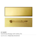 720 Gold Brass Badges with Safety Pin