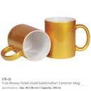 36 Gold Ceramic Mugs