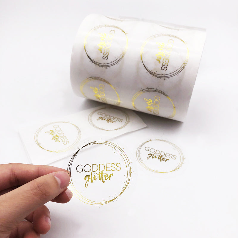 1000 Rounded PVC Transparent Stickers 5.5cm Diameter