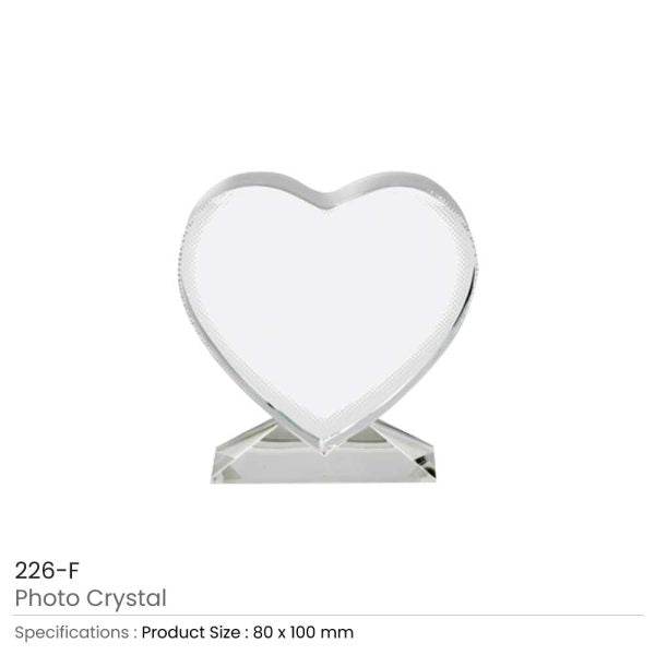 28 Heart Shaped Photo Crystals