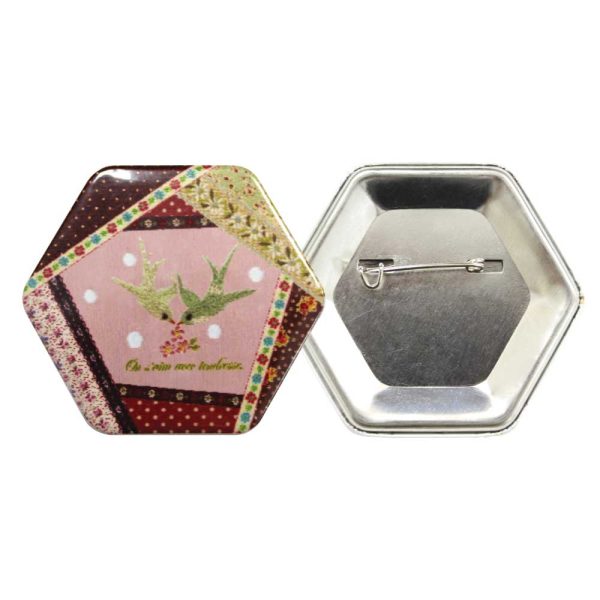 1000 Hexagon Button Badges