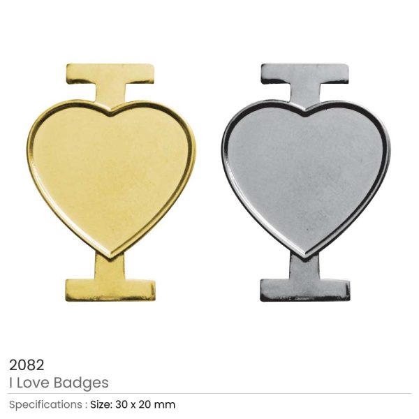 50 I Love Metal Badges