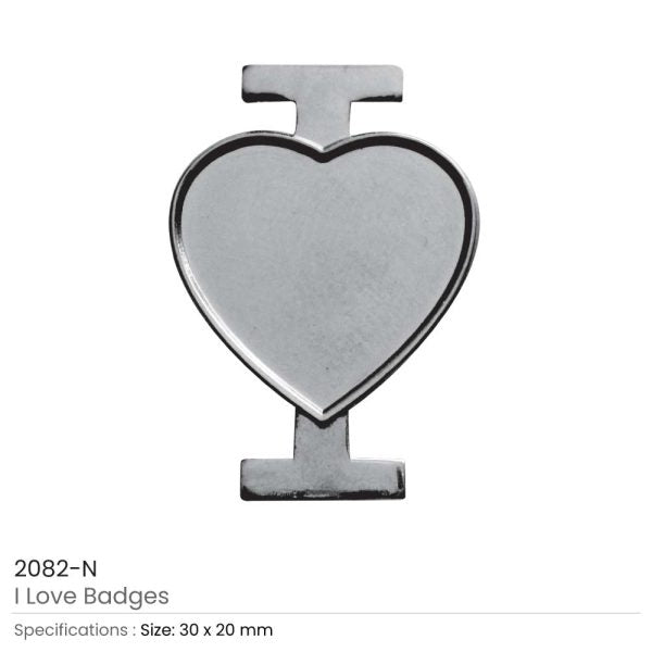 50 I Love Metal Badges