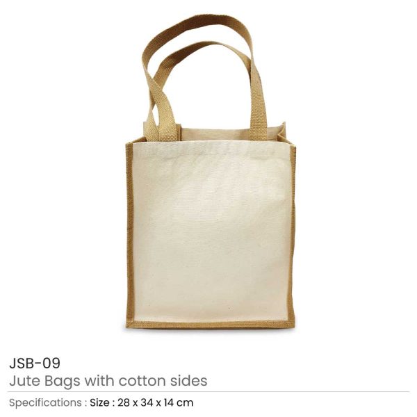 50 Jute and Cotton Bags Two Side Print