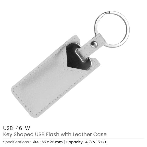50 Key Shaped USB with Leather Case