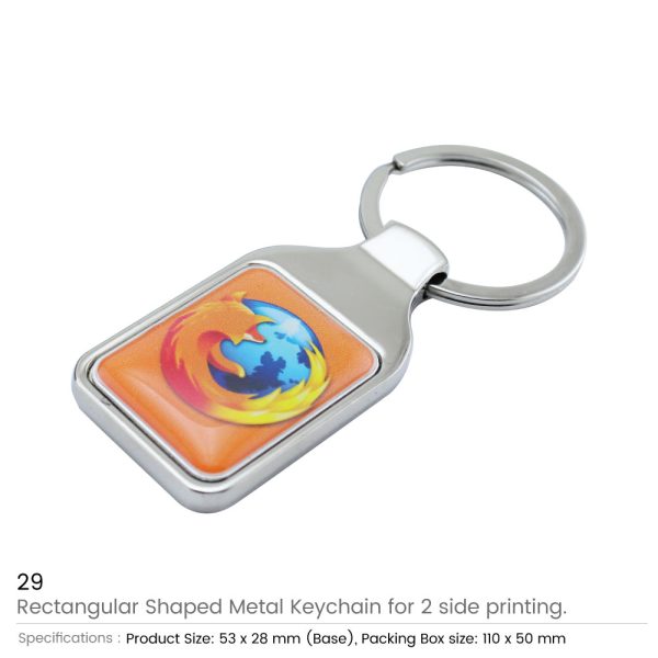 50 Keychains with 2 Sides Logo
