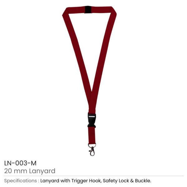 50 Lanyards with Hook, Safety Lock and Buckle