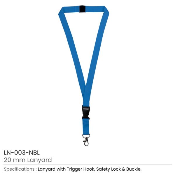 50 Lanyards with Hook, Safety Lock and Buckle